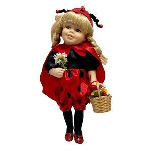 House Of Lloyd Porcelain 14” Porcelain Red and Black Lady Bug Doll